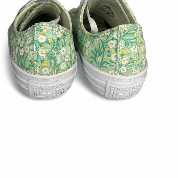 Floral Green and White Women's Sneakers - Picture 6 of 8